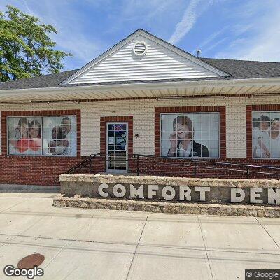 Thumbnail image of the front of a dentist office practice with the name Comfort Dental which is located in Central Falls, RI