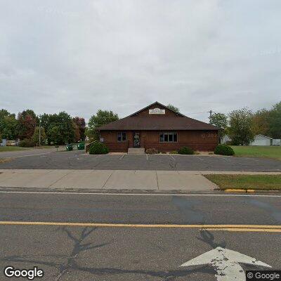 Thumbnail image of the front of a dentist office practice with the name Siren Dental Clinic which is located in Siren, WI