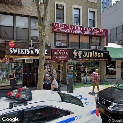 Thumbnail image of the front of a dentist office practice with the name Willoughby Dental which is located in Brooklyn, NY