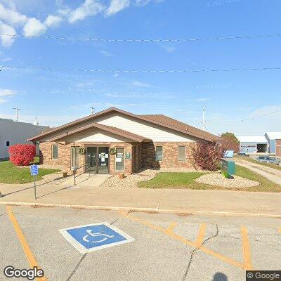 Thumbnail image of the front of a dentist office practice with the name Reinbeck Family Dental Clinic which is located in Reinbeck, IA