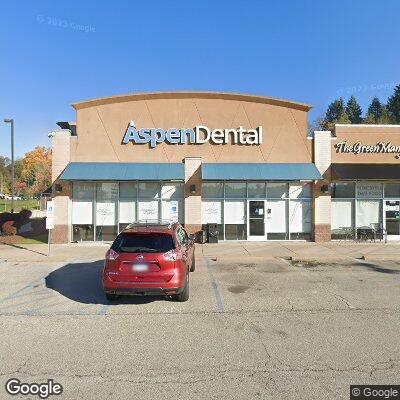 Thumbnail image of the front of a dentist office practice with the name Aspen Dental which is located in Pittsburgh, PA