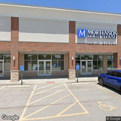 Thumbnail image of the front of a dentist office practice with the name Mortenson Family Dental which is located in Independence, KY